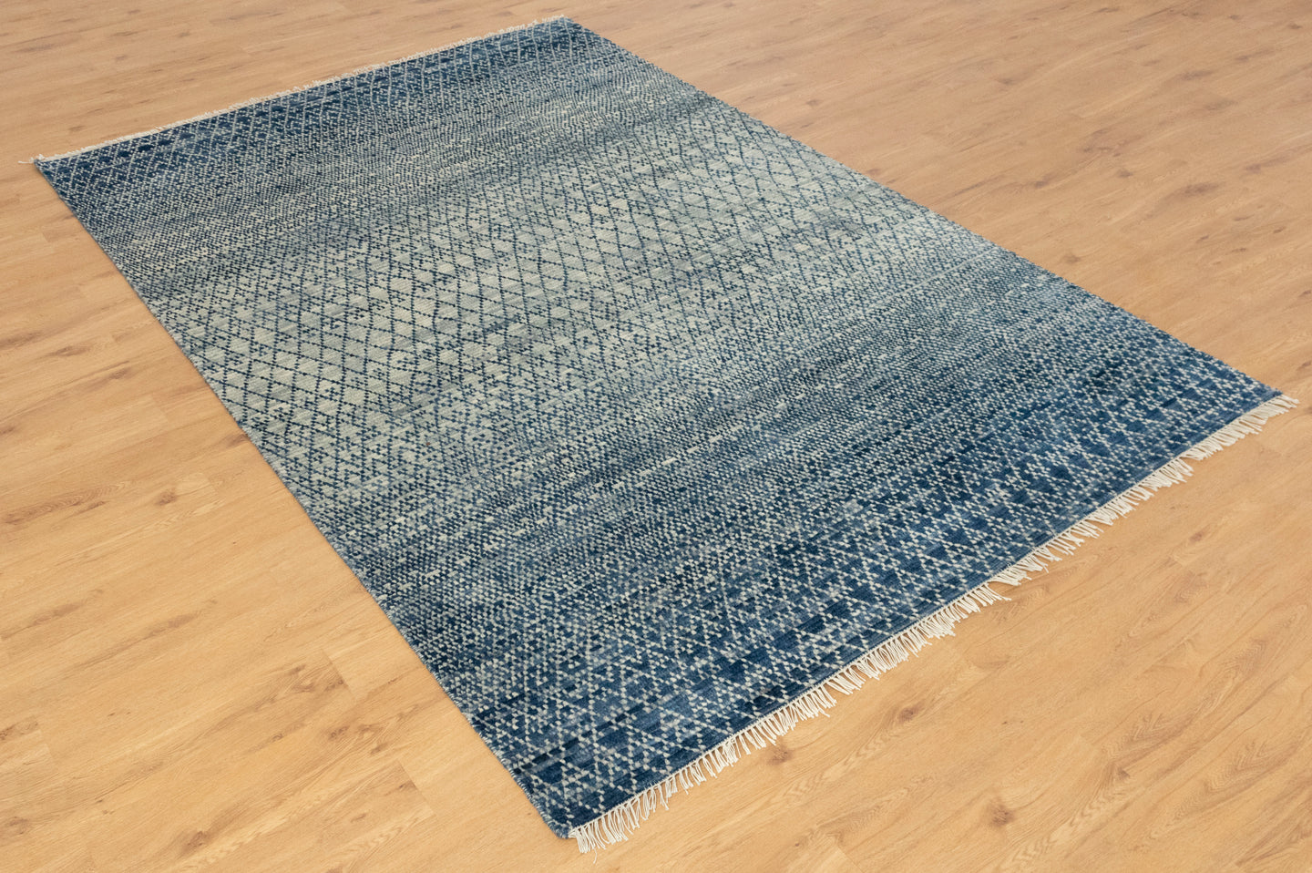 Denim blue Indo Savannah Soft Wool Rug